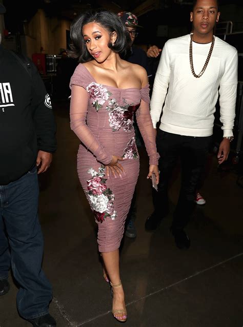 cardi b sheer dress commando.